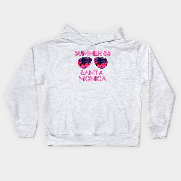 Summer 85 Santa Monica Kids Hoodie by wamtees